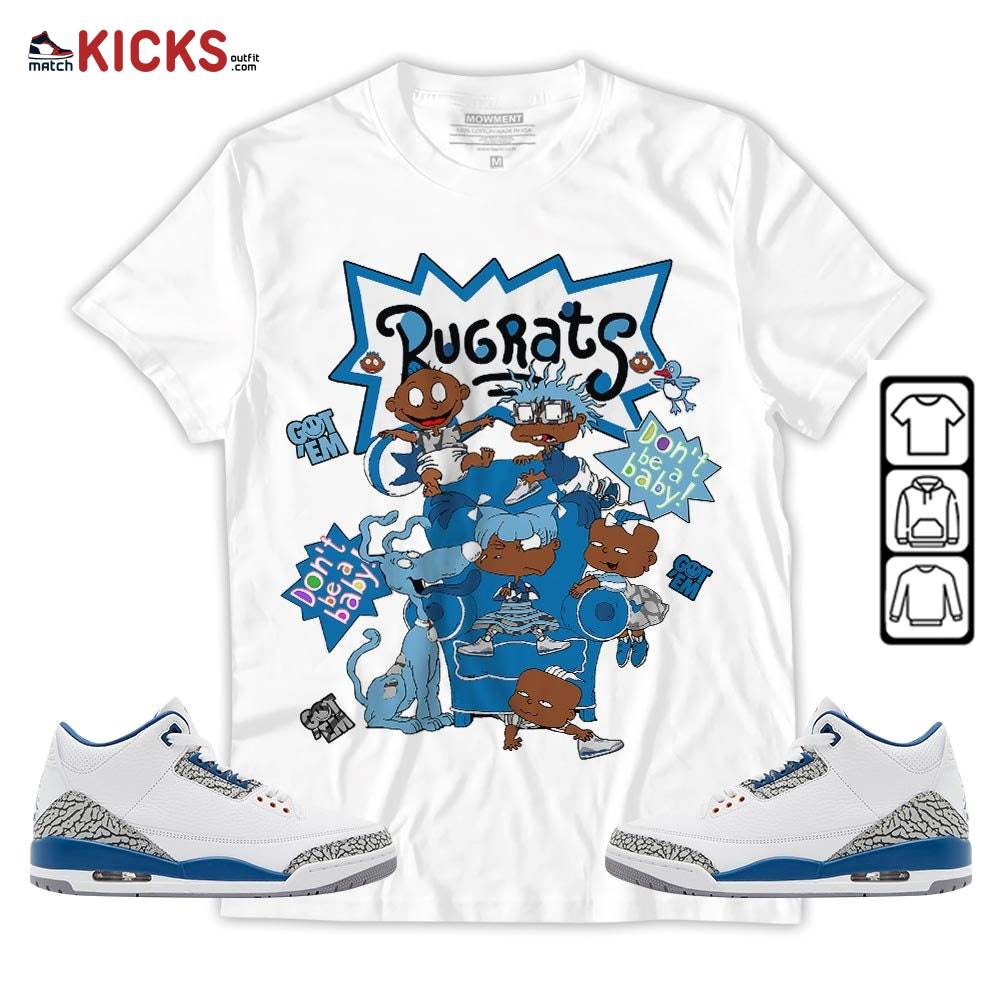 Melanin Rugrats Kids 90’s Sneaker Shirt Match Wizards 3s, Jordan Retro 3 Wizards MKO Sweatshirt