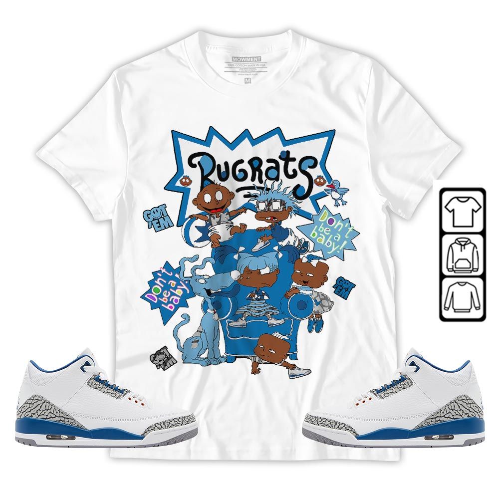 Melanin Rugrats Kids 90s Sneaker Shirt Match Wizards 3s, Jordan Retro 3 Wizards MKO T-Shirt