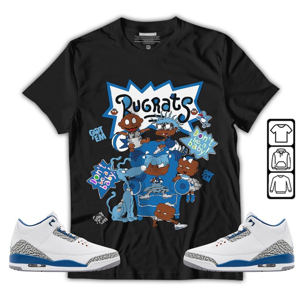 Melanin Rugrats Kids 90s Sneaker Shirt Match Wizards 3s, Jordan Retro 3 Wizards MKO T-Shirt