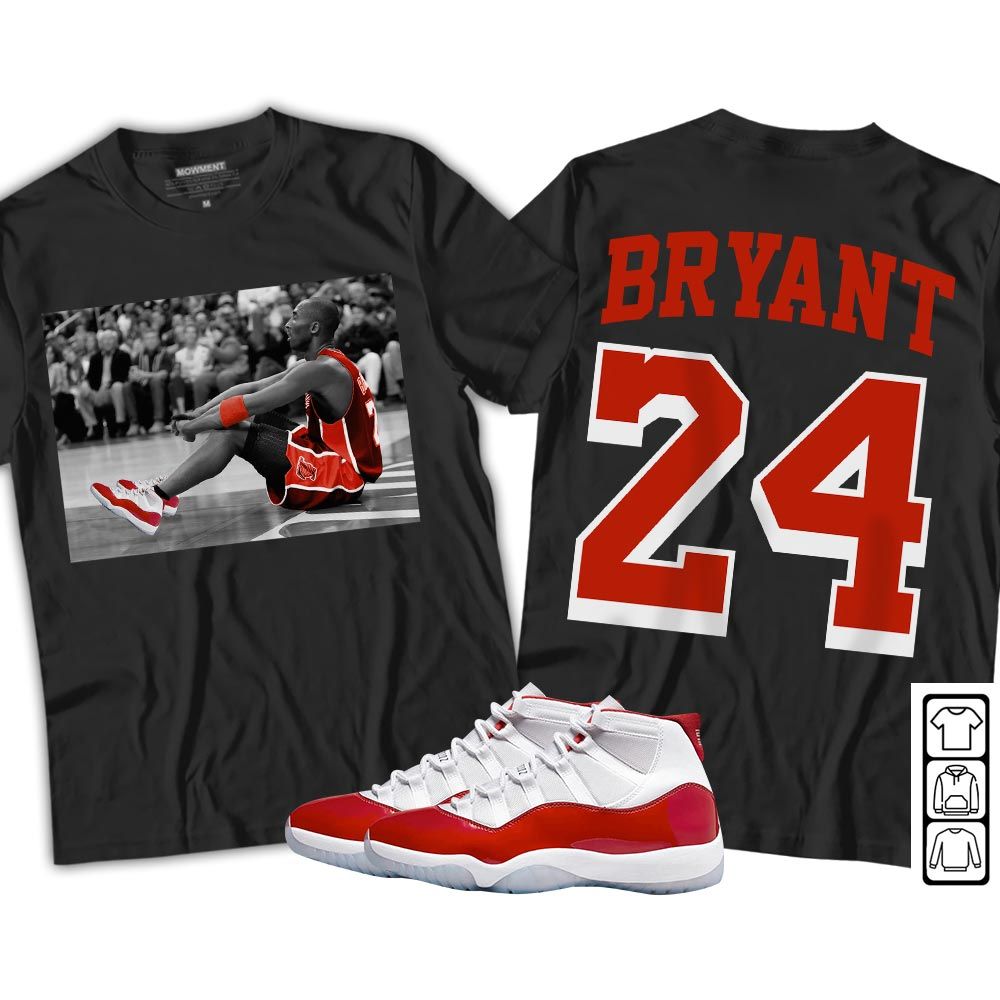 Memorial Bryant Goat Sneaker Shirt Match Cherry 11s, Jordan 11 Retro Cherry MKO T-Shirt Memorial Bryant Goat Sneaker Shirt Match Cherry 11s, Jordan 11 Retro Cherry MKO T-Shirt