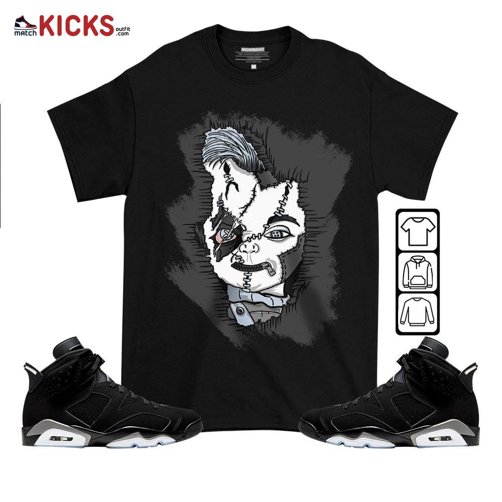 Misunderstood Chucky Sneaker Shirt Match Black Chrome 6s, Jordan 6 Black Chrome MKO T-Shirt
