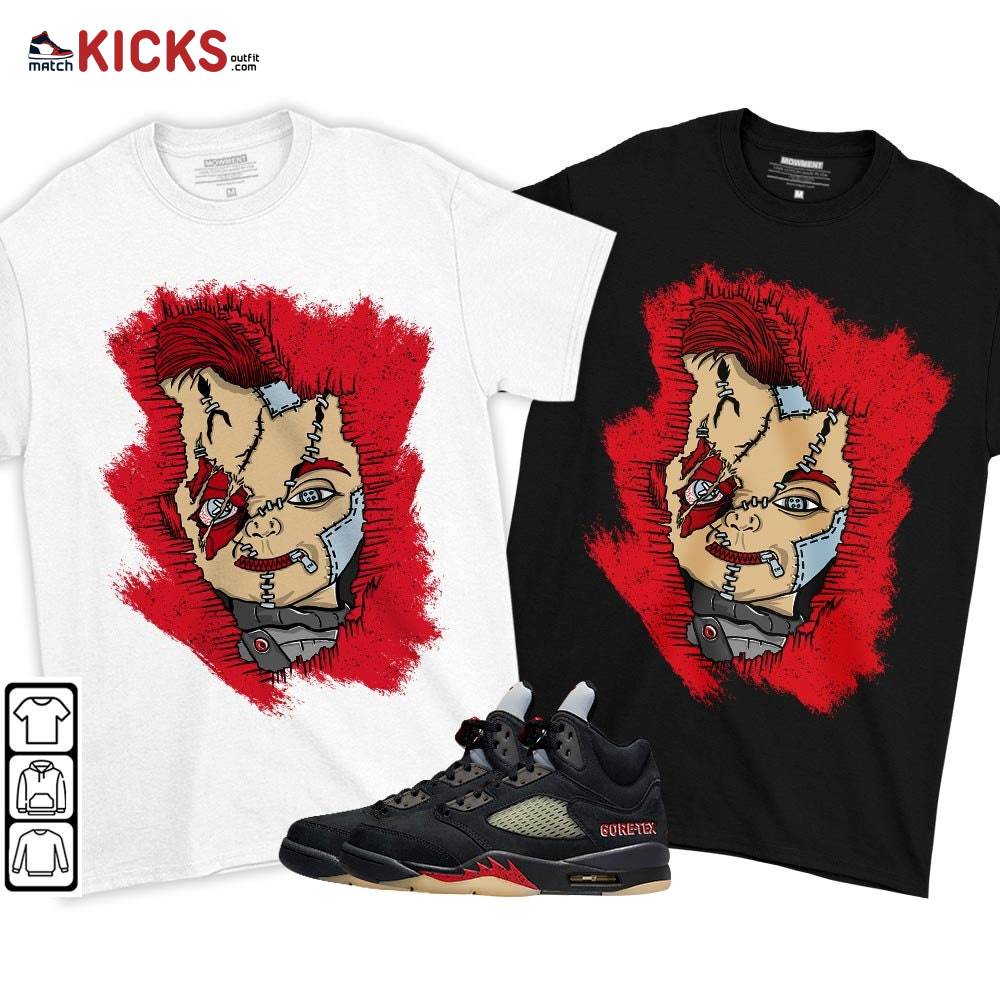 Misunderstood Chucky Sneaker Shirt Match Gore-Tex 5s, Jordan 5 GORE-TEX Off Noir MKO T-Shirt Misunderstood Chucky Sneaker Shirt Match Gore-Tex 5s, Jordan 5 GORE-TEX Off Noir MKO T-Shirt