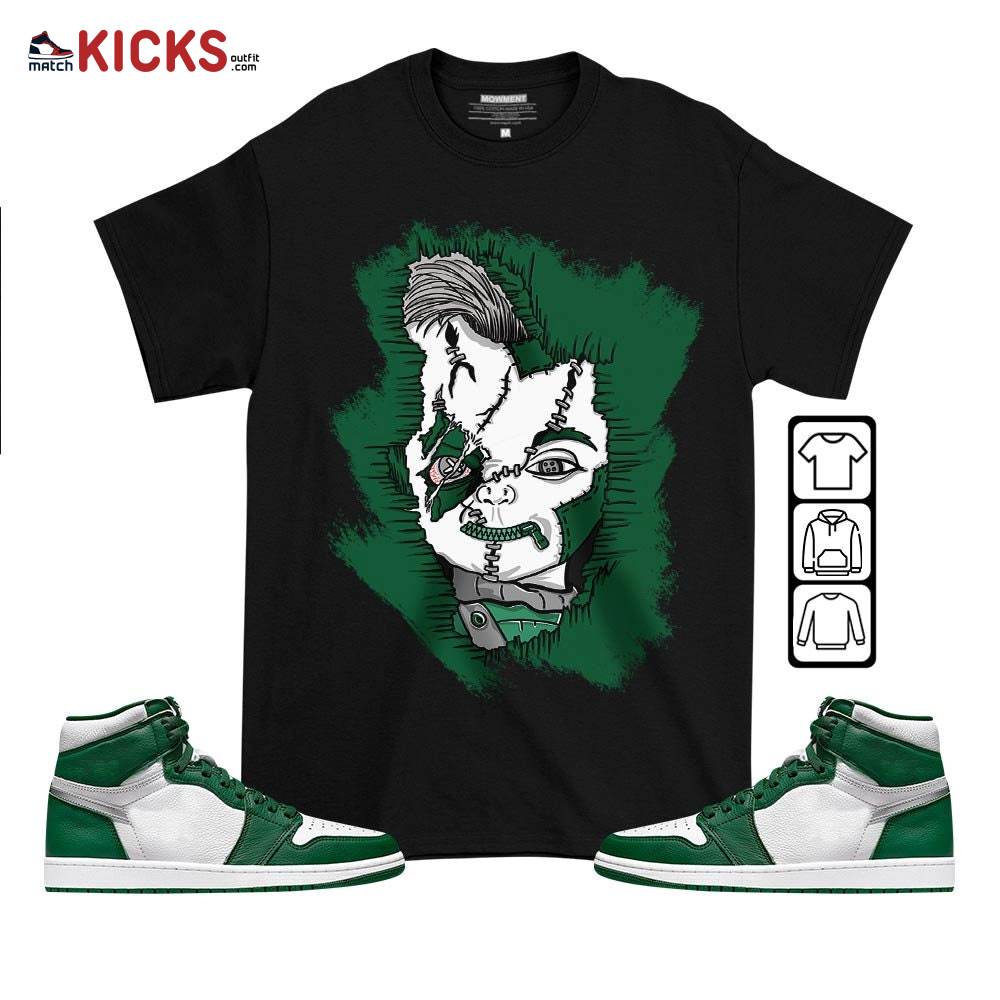 Misunderstood Chucky Sneaker Shirt Match High Gorge Green 1s, Jordan 1 Retro High Gorge Green MKO T-Shirt