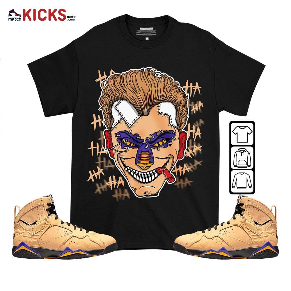 Misunderstood Supervillain Sneaker Shirt Match Vachetta Tan 7s, Jordan 7 SE Afrobeats MKO T-Shirt