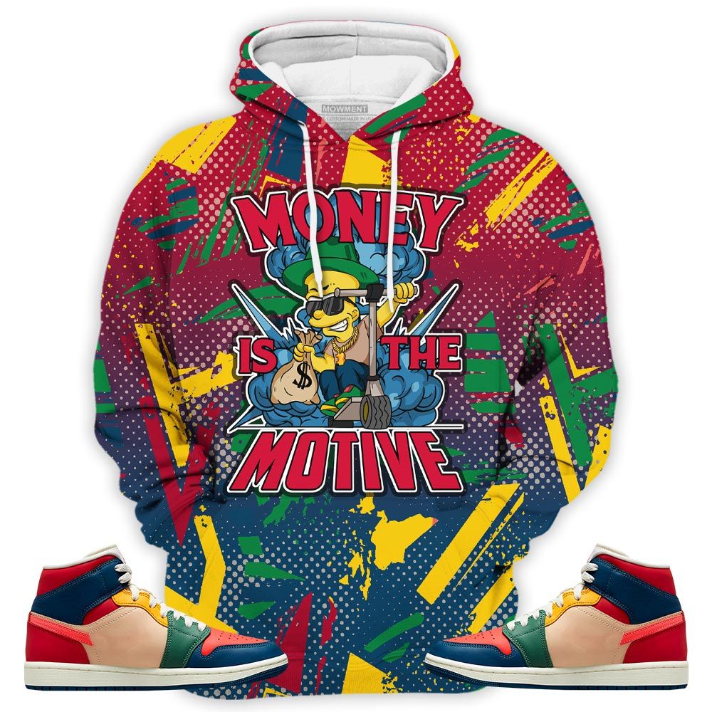 Money Is The Motive Sneaker Shirt Match Multi Color 2022 1S, Jordan 1 Mid Multi Color 2022 Hoodie Sweatshirt Tee All Over Print MKO Shirt Money Is The Motive Sneaker Shirt Match Multi Color 2022 1S, Jordan 1 Mid Multi Color 2022 Hoodie Sweatshirt Tee All Over Print MKO Shirt
