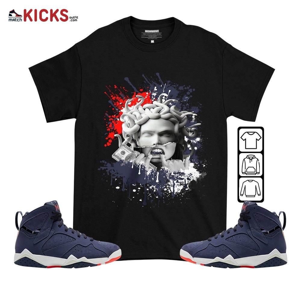 Money Talk Got Em Sneaker Shirt Match 7 Neutral Indigo, Jordan 7 Quai 54 MKO T-Shirt