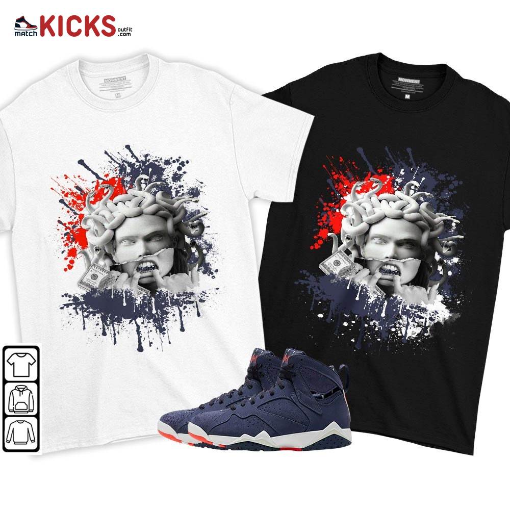 Money Talk Got Em Sneaker Shirt Match 7 Neutral Indigo, Jordan 7 Quai 54 MKO T-Shirt