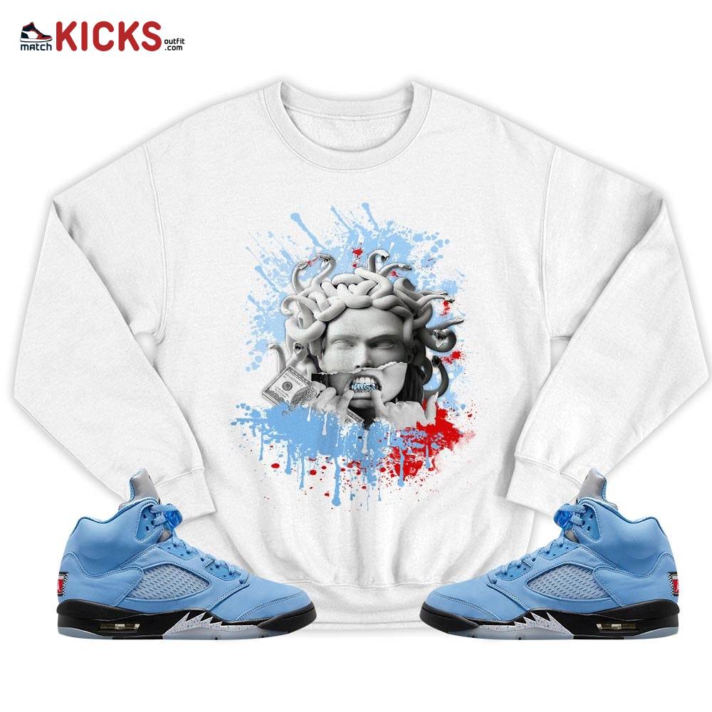 Money Talk Got Em Sneaker Shirt Match Retro University Blue 5s, Jordan 5 University Blue MKO T-Shirt Money Talk Got Em Sneaker Shirt Match Retro University Blue 5s, Jordan 5 University Blue MKO T-Shirt