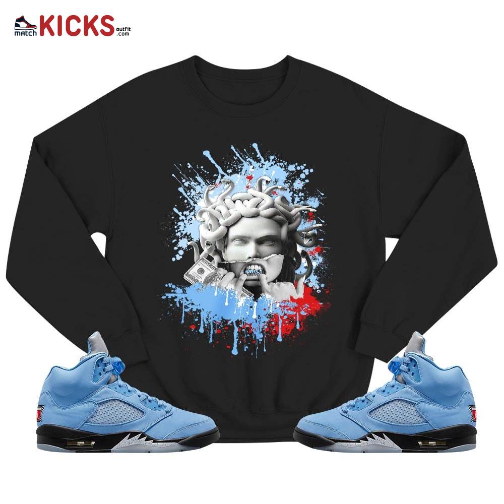 Money Talk Got Em Sneaker Shirt Match Retro University Blue 5s, Jordan 5 University Blue MKO T-Shirt Money Talk Got Em Sneaker Shirt Match Retro University Blue 5s, Jordan 5 University Blue MKO T-Shirt