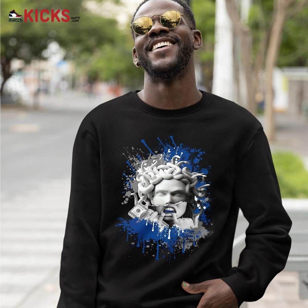 Money Talk Got Em Sneaker Shirt Match True Blue 1s, Jordan 1 High OG True Blue MKO T-Shirt Money Talk Got Em Sneaker Shirt Match True Blue 1s, Jordan 1 High OG True Blue MKO T-Shirt