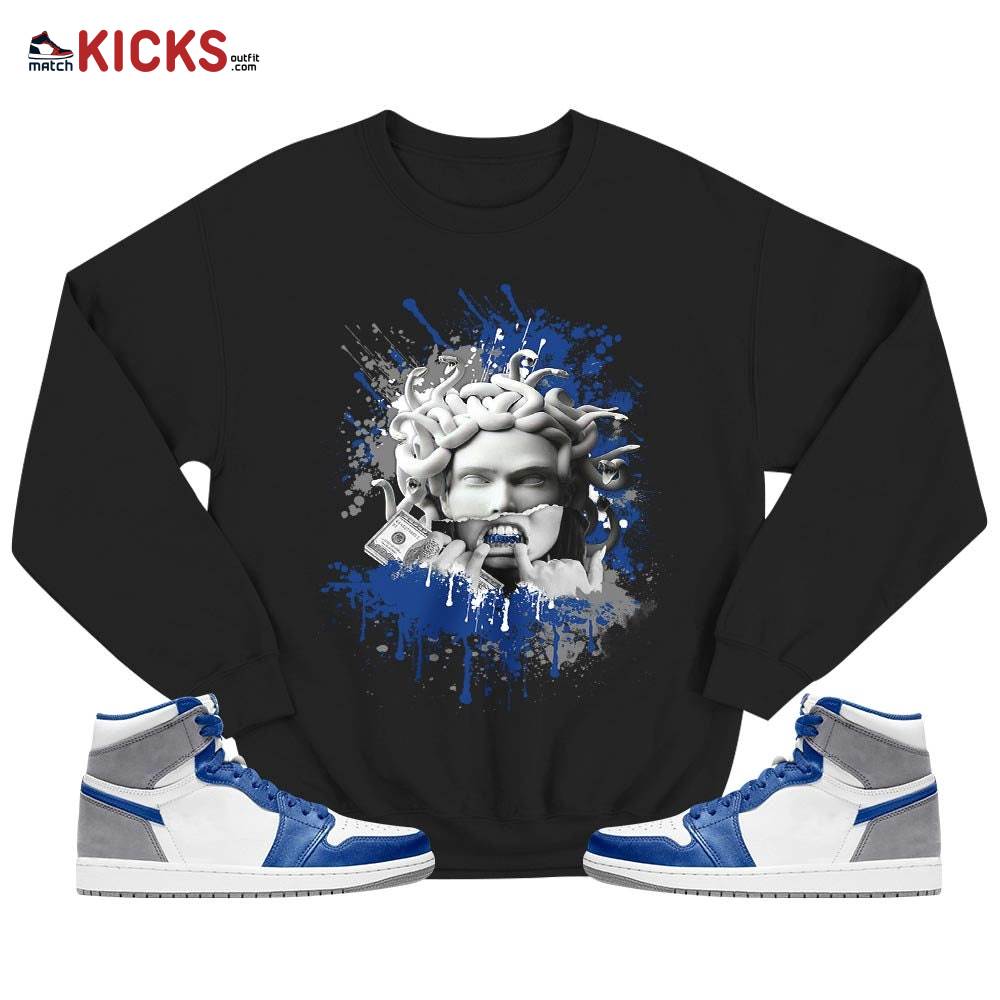 Money Talk Got Em Sneaker Shirt Match True Blue 1s, Jordan 1 High OG True Blue MKO T-Shirt Money Talk Got Em Sneaker Shirt Match True Blue 1s, Jordan 1 High OG True Blue MKO T-Shirt
