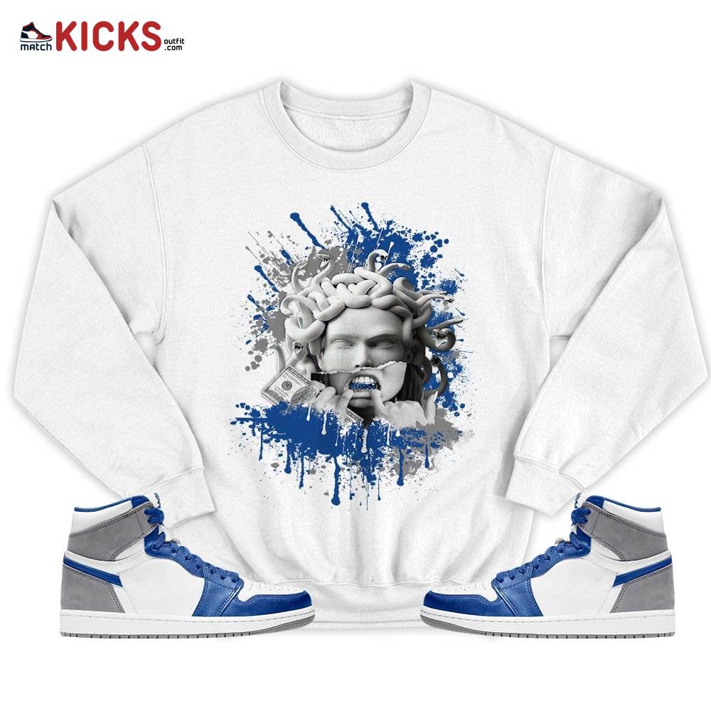 Money Talk Got Em Sneaker Shirt Match True Blue 1s, Jordan 1 High OG True Blue MKO T-Shirt Money Talk Got Em Sneaker Shirt Match True Blue 1s, Jordan 1 High OG True Blue MKO T-Shirt