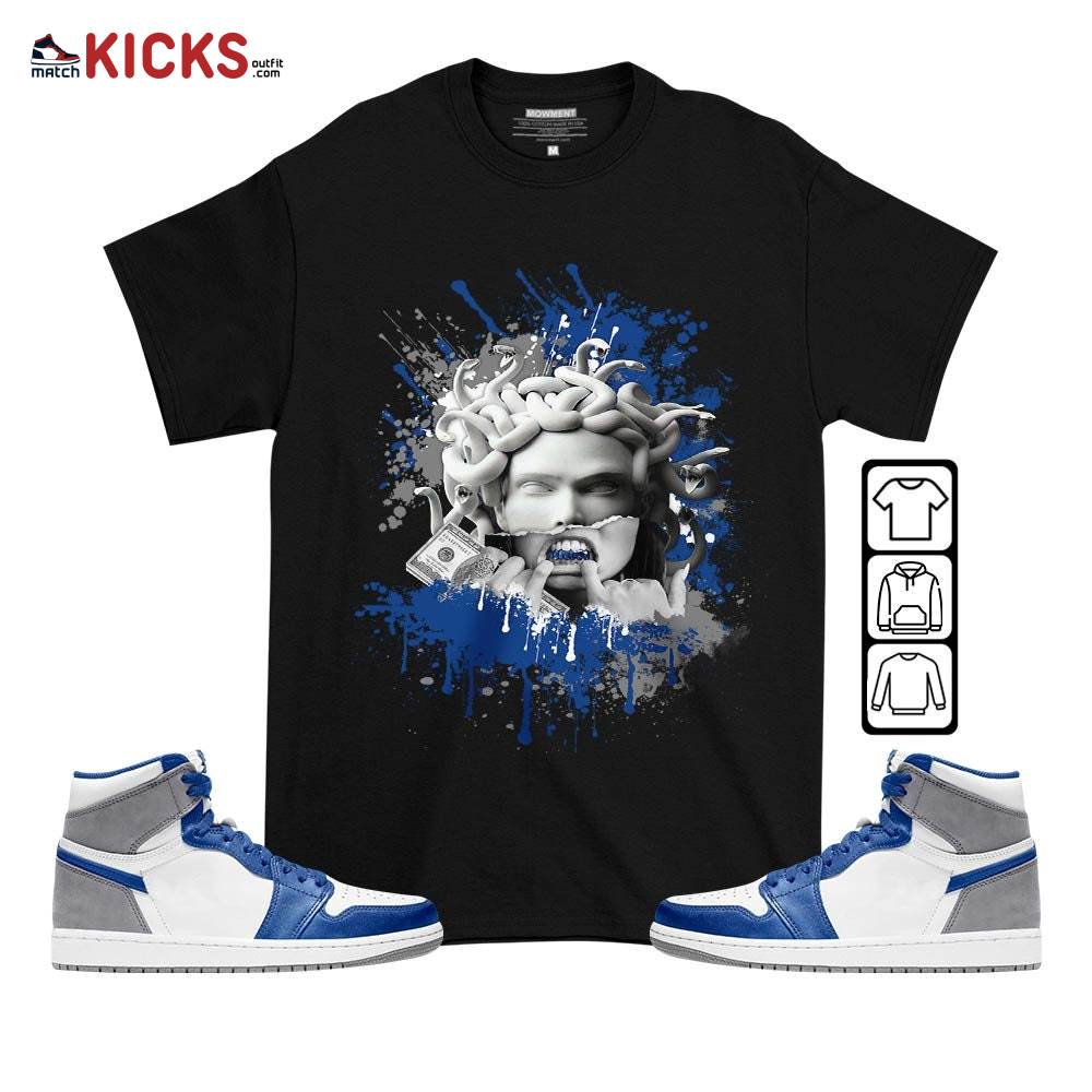 Money Talk Got Em Sneaker Shirt Match True Blue 1s, Jordan 1 High OG True Blue MKO T-Shirt Money Talk Got Em Sneaker Shirt Match True Blue 1s, Jordan 1 High OG True Blue MKO T-Shirt