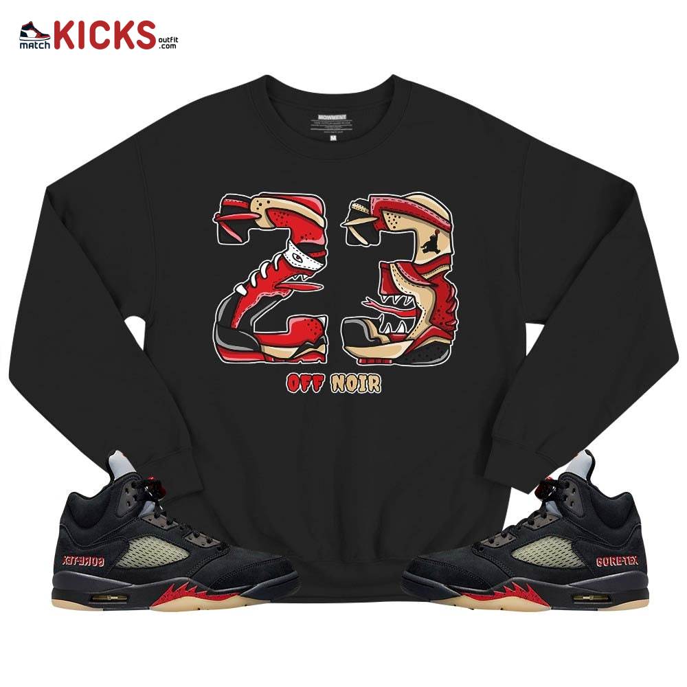 Monster 23 Sneaker Shirt Match Gore-Tex 5s, Jordan 5 GORE-TEX Off Noir MKO T-Shirt Monster 23 Sneaker Shirt Match Gore-Tex 5s, Jordan 5 GORE-TEX Off Noir MKO T-Shirt