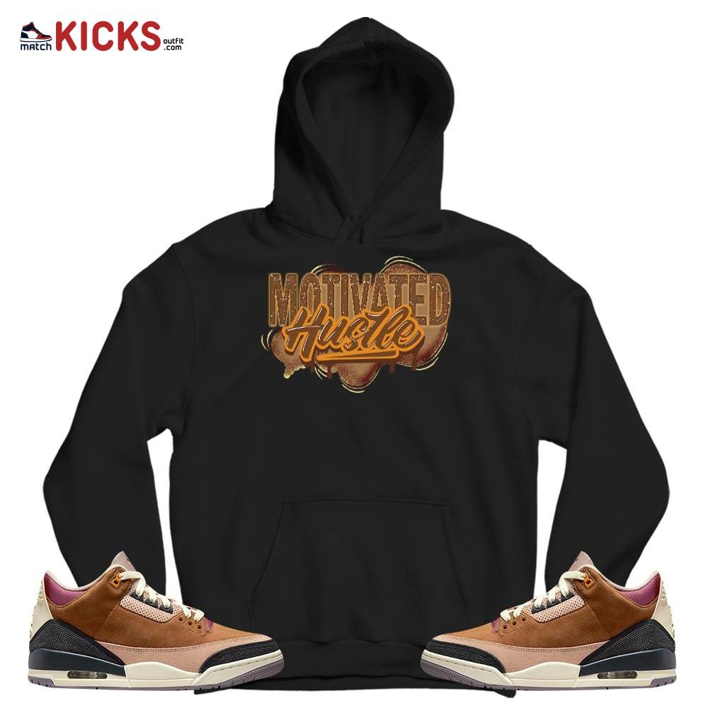 Motivatd Hustle 90s Sneaker Shirt Match Archaeo Brown 3s, Jordan 3 Archaeo Brown MKO T-Shirt Motivatd Hustle 90s Sneaker Shirt Match Archaeo Brown 3s, Jordan 3 Archaeo Brown MKO T-Shirt