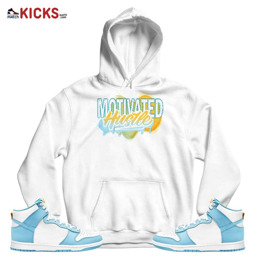 Motivatd Hustle 90s Sneaker Shirt Match Dunk High Blue Chill, Dunk High Homer Simpson MKO T-Shirt Motivatd Hustle 90s Sneaker Shirt Match Dunk High Blue Chill, Dunk High Homer Simpson MKO T-Shirt