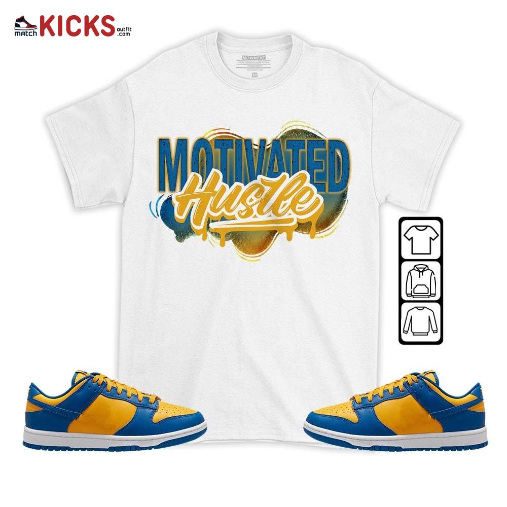 Motivatd Hustle 90s Sneaker Shirt Match Dunk Low Blue Yellow, Dunk Low Blue Jay MKO T-Shirt Motivatd Hustle 90s Sneaker Shirt Match Dunk Low Blue Yellow, Dunk Low Blue Jay MKO T-Shirt
