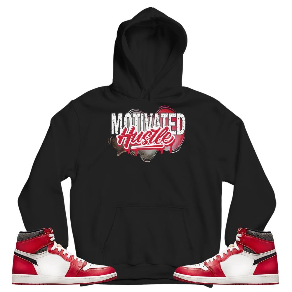 Motivatd Hustle 90s Sneaker Shirt Match High OG Chicago 1s, Jordan 1 Lost Found Chicago MKO T-Shirt