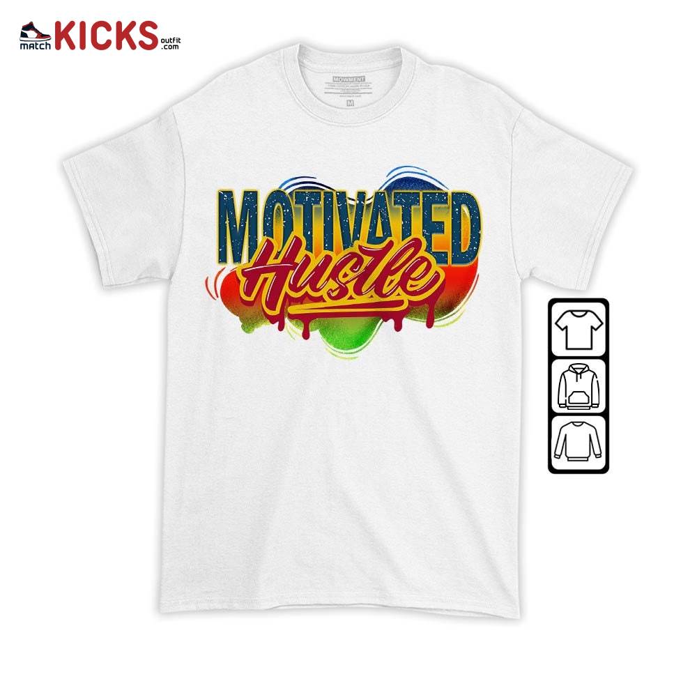 Motivatd Hustle 90s Sneaker Shirt Match Multi Color 2022 1s, Jordan 1 Mid Multi Color 2022 MKO T-Shirt Motivatd Hustle 90s Sneaker Shirt Match Multi Color 2022 1s, Jordan 1 Mid Multi Color 2022 MKO T-Shirt