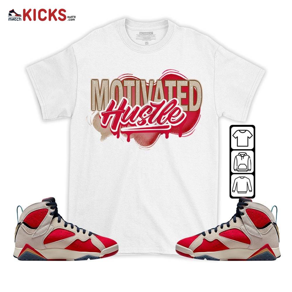 Motivatd Hustle 90s Sneaker Shirt Match Trophy Room 7s, Jordan 7 Trophy Room MKO T-Shirt