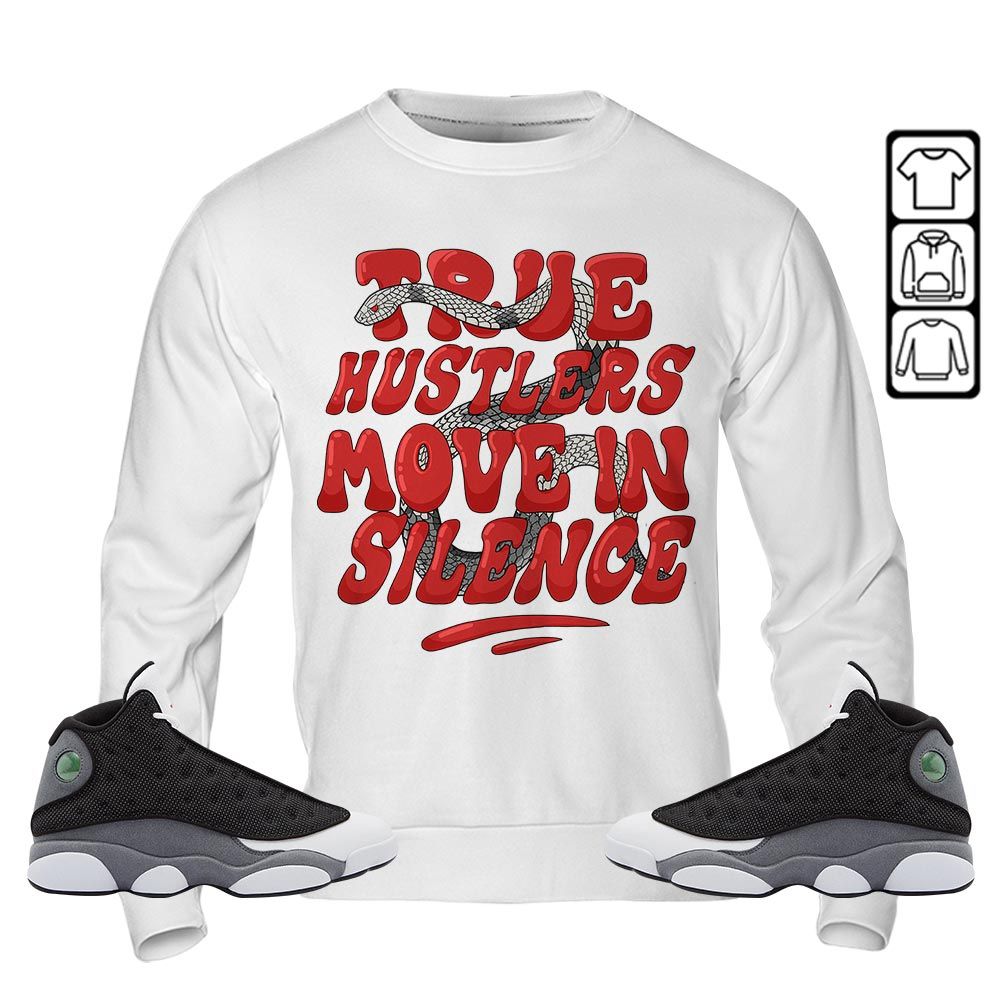 Move In Silence Sneaker Shirt Match Black Flint 13s, Jordan Retro 13 Black Flint MKO T-Shirt Move In Silence Sneaker Shirt Match Black Flint 13s, Jordan Retro 13 Black Flint MKO T-Shirt