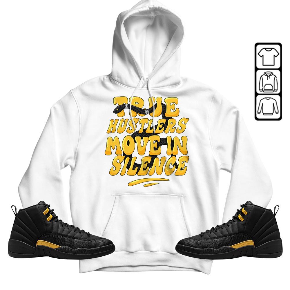 Move In Silence Sneaker Shirt Match Black Taxi 12s, Jordan 12 Retro Black Taxi MKO T-Shirt