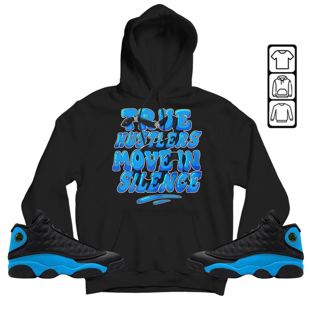 Move In Silence Sneaker Shirt Match Black University Blue 13s, Jordan 13 Black University Blue 2022 MKO T-Shirt Move In Silence Sneaker Shirt Match Black University Blue 13s, Jordan 13 Black University Blue 2022 MKO T-Shirt
