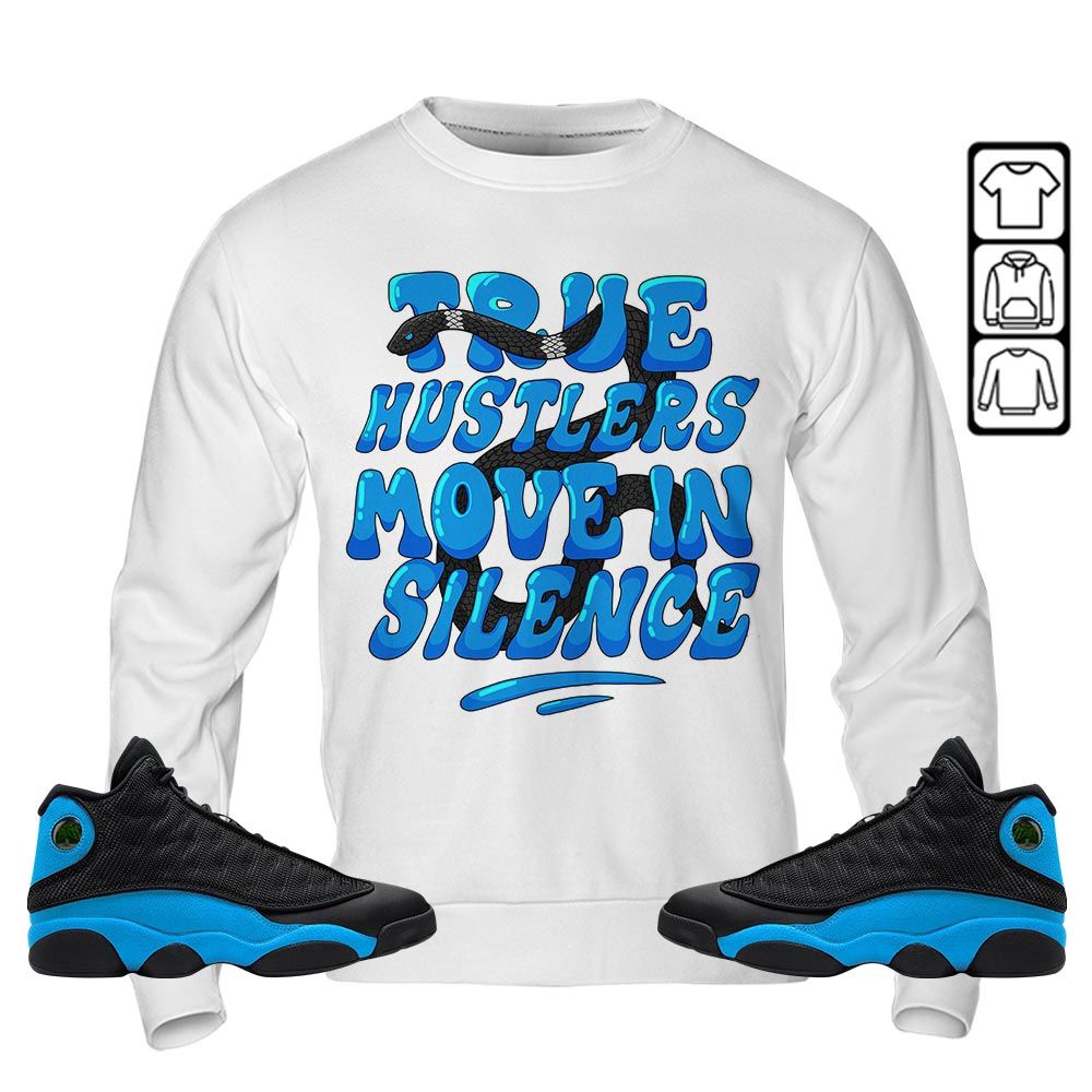 Move In Silence Sneaker Shirt Match Black University Blue 13s, Jordan 13 Black University Blue 2022 MKO T-Shirt Move In Silence Sneaker Shirt Match Black University Blue 13s, Jordan 13 Black University Blue 2022 MKO T-Shirt