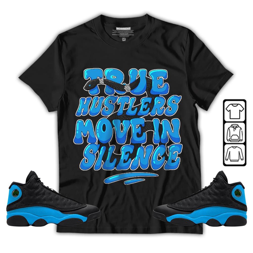 Move In Silence Sneaker Shirt Match Black University Blue 13s, Jordan 13 Black University Blue 2022 MKO T-Shirt Move In Silence Sneaker Shirt Match Black University Blue 13s, Jordan 13 Black University Blue 2022 MKO T-Shirt