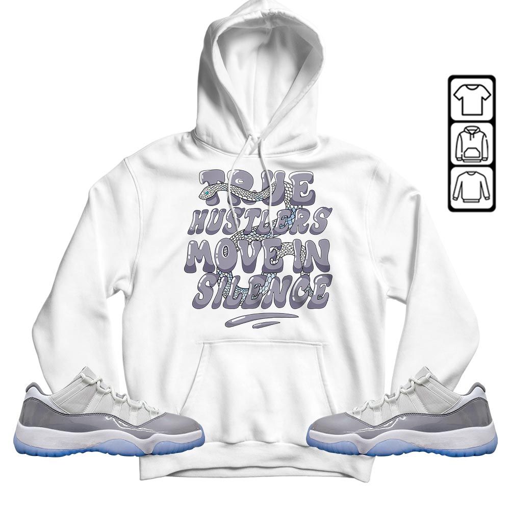 Move In Silence Sneaker Shirt Match Cement Grey 11s, Jordan 11 Low Cement Grey MKO T-Shirt