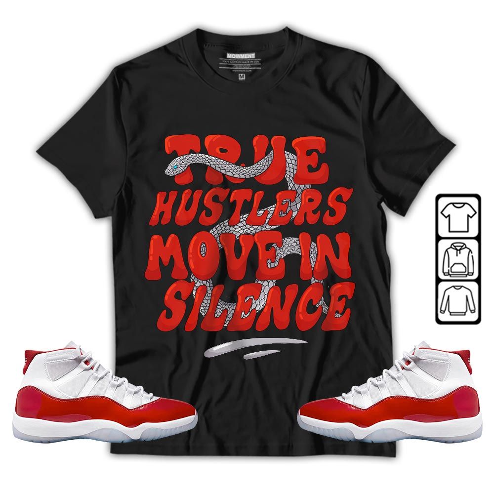 Move In Silence Sneaker Shirt Match Cherry 11s, Jordan 11 Retro Cherry MKO T-Shirt Move In Silence Sneaker Shirt Match Cherry 11s, Jordan 11 Retro Cherry MKO T-Shirt