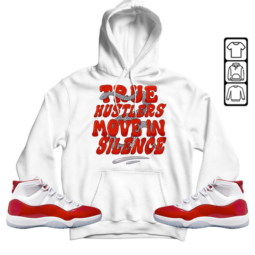 Move In Silence Sneaker Shirt Match Cherry 11s, Jordan 11 Retro Cherry MKO T-Shirt