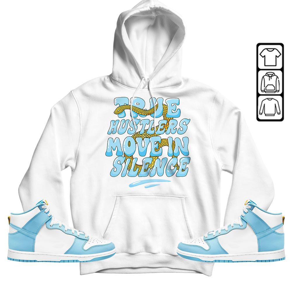 Move In Silence Sneaker Shirt Match Dunk High Blue Chill, Dunk High Homer Simpson MKO T-Shirt