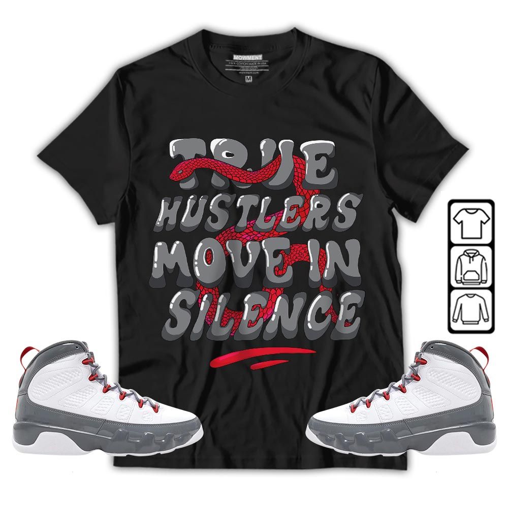 Move In Silence Sneaker Shirt Match Fire Red 9s, Jordan 9 Retro Fire Red MKO T-Shirt Move In Silence Sneaker Shirt Match Fire Red 9s, Jordan 9 Retro Fire Red MKO T-Shirt