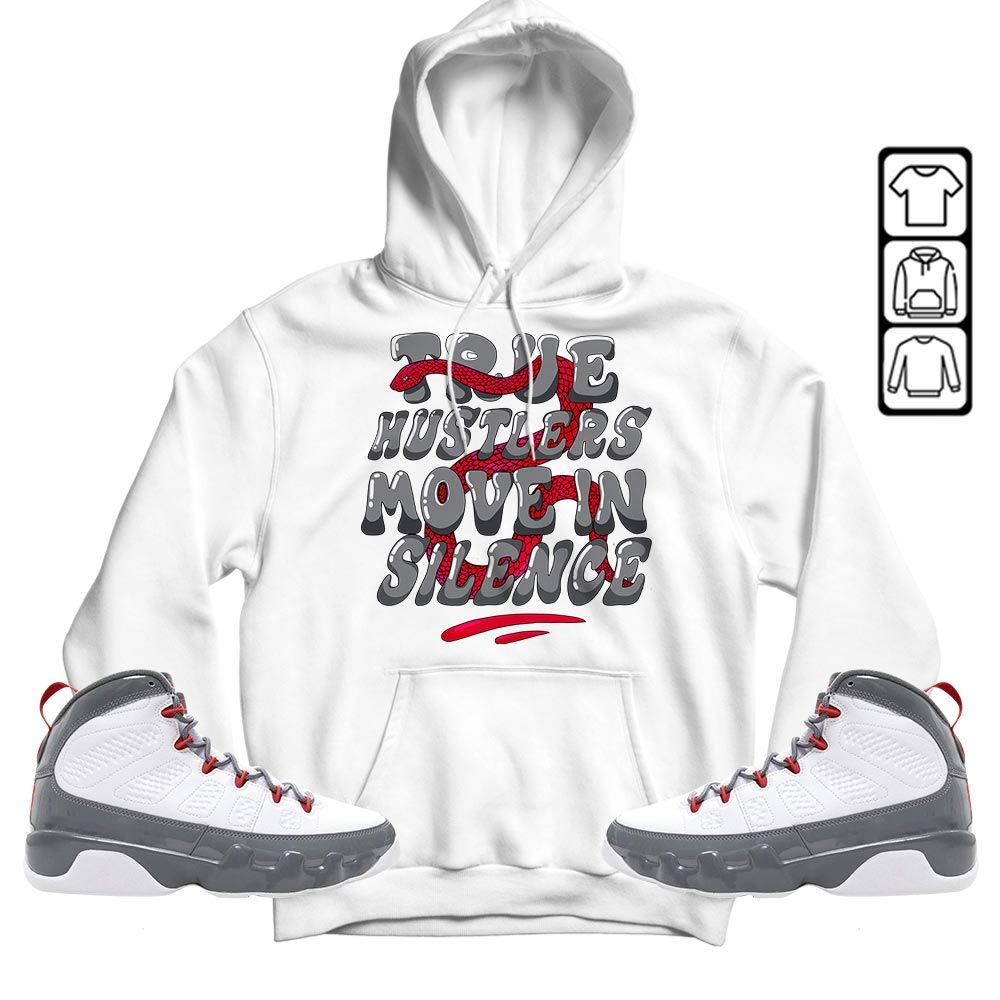 Move In Silence Sneaker Shirt Match Fire Red 9s, Jordan 9 Retro Fire Red MKO T-Shirt