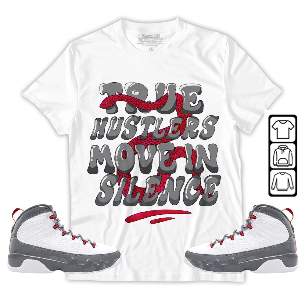 Move In Silence Sneaker Shirt Match Fire Red 9s, Jordan 9 Retro Fire Red MKO T-Shirt Move In Silence Sneaker Shirt Match Fire Red 9s, Jordan 9 Retro Fire Red MKO T-Shirt