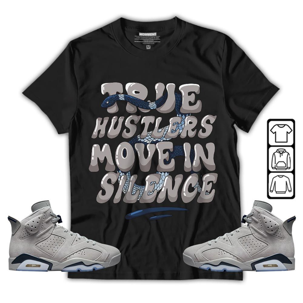 Move In Silence Sneaker Shirt Match Georgetown 6s, Jordan 6 Retro Georgetown MKO T-Shirt Move In Silence Sneaker Shirt Match Georgetown 6s, Jordan 6 Retro Georgetown MKO T-Shirt