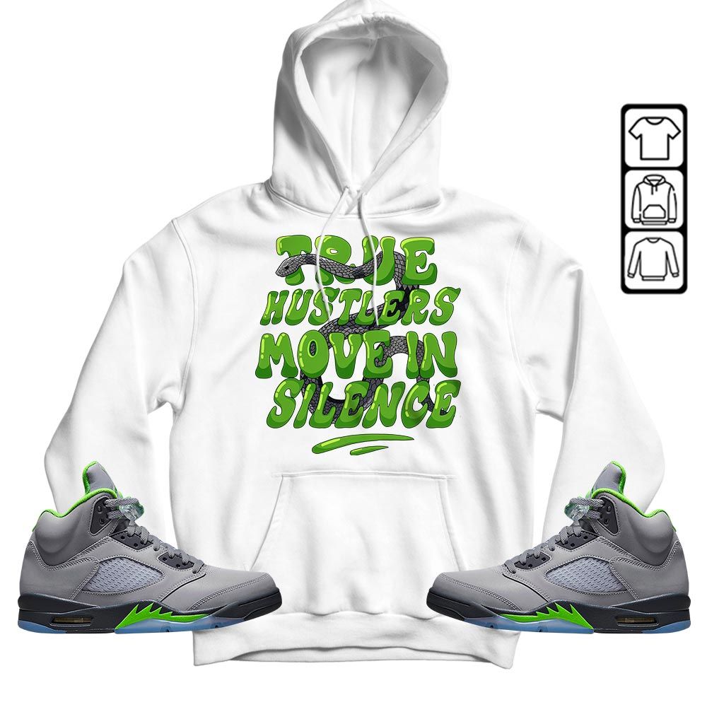 Move In Silence Sneaker Shirt Match Green Bean 5s, Jordan 5 Retro Green Bean MKO T-Shirt
