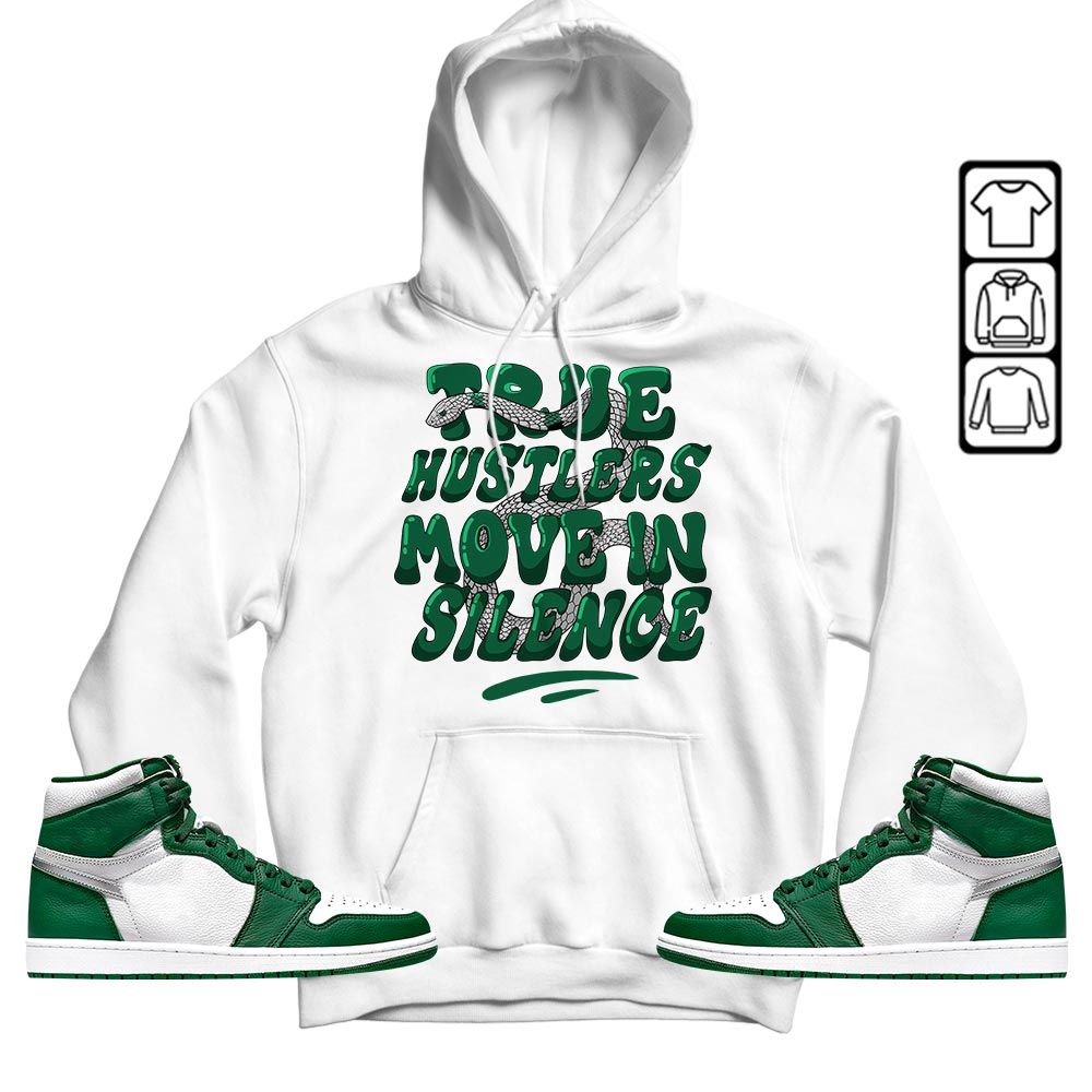 Move In Silence Sneaker Shirt Match High Gorge Green 1s, Jordan 1 Retro High Gorge Green MKO T-Shirt