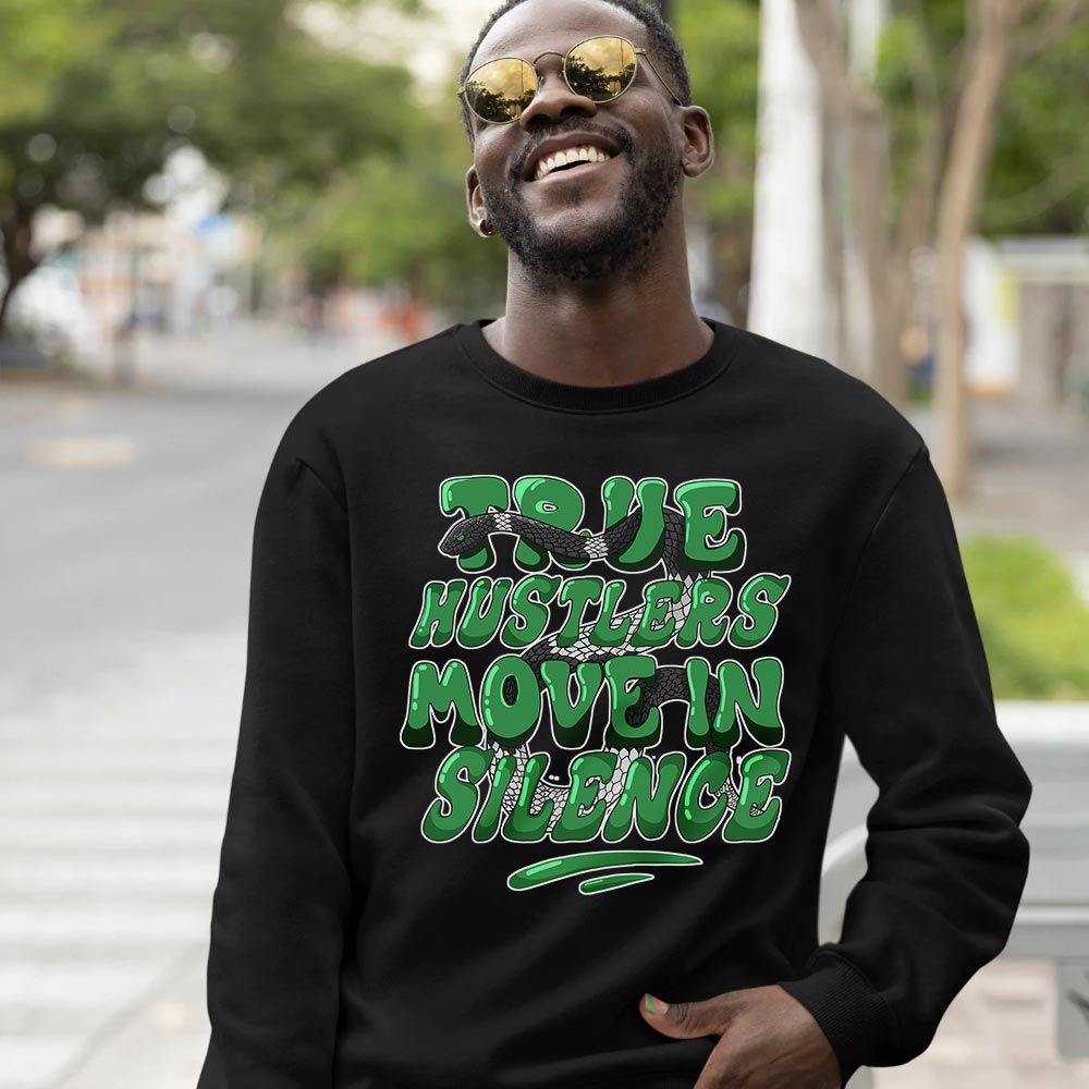 Move In Silence Sneaker Shirt Match Lucky Green 1s, Jordan 1 Lucky Green MKO T-Shirt Move In Silence Sneaker Shirt Match Lucky Green 1s, Jordan 1 Lucky Green MKO T-Shirt