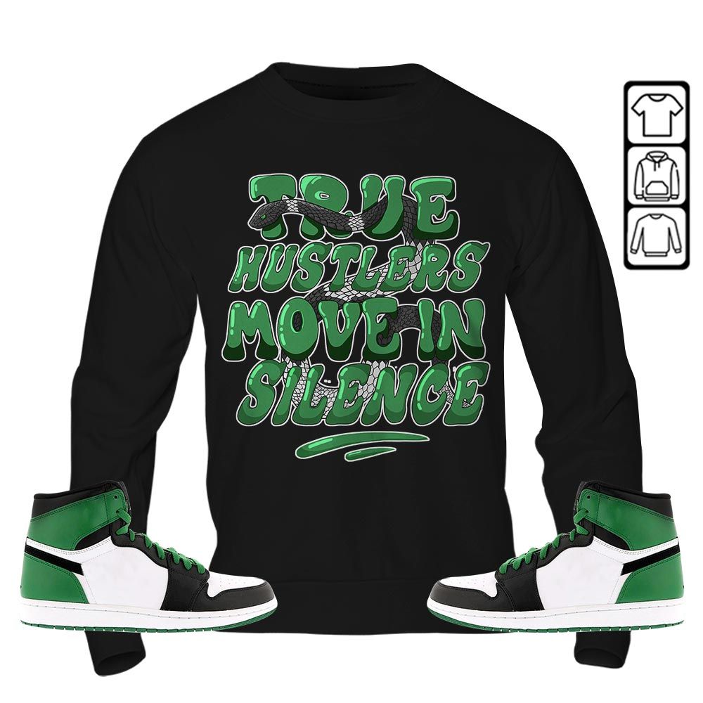 Move In Silence Sneaker Shirt Match Lucky Green 1s, Jordan 1 Lucky Green MKO T-Shirt Move In Silence Sneaker Shirt Match Lucky Green 1s, Jordan 1 Lucky Green MKO T-Shirt