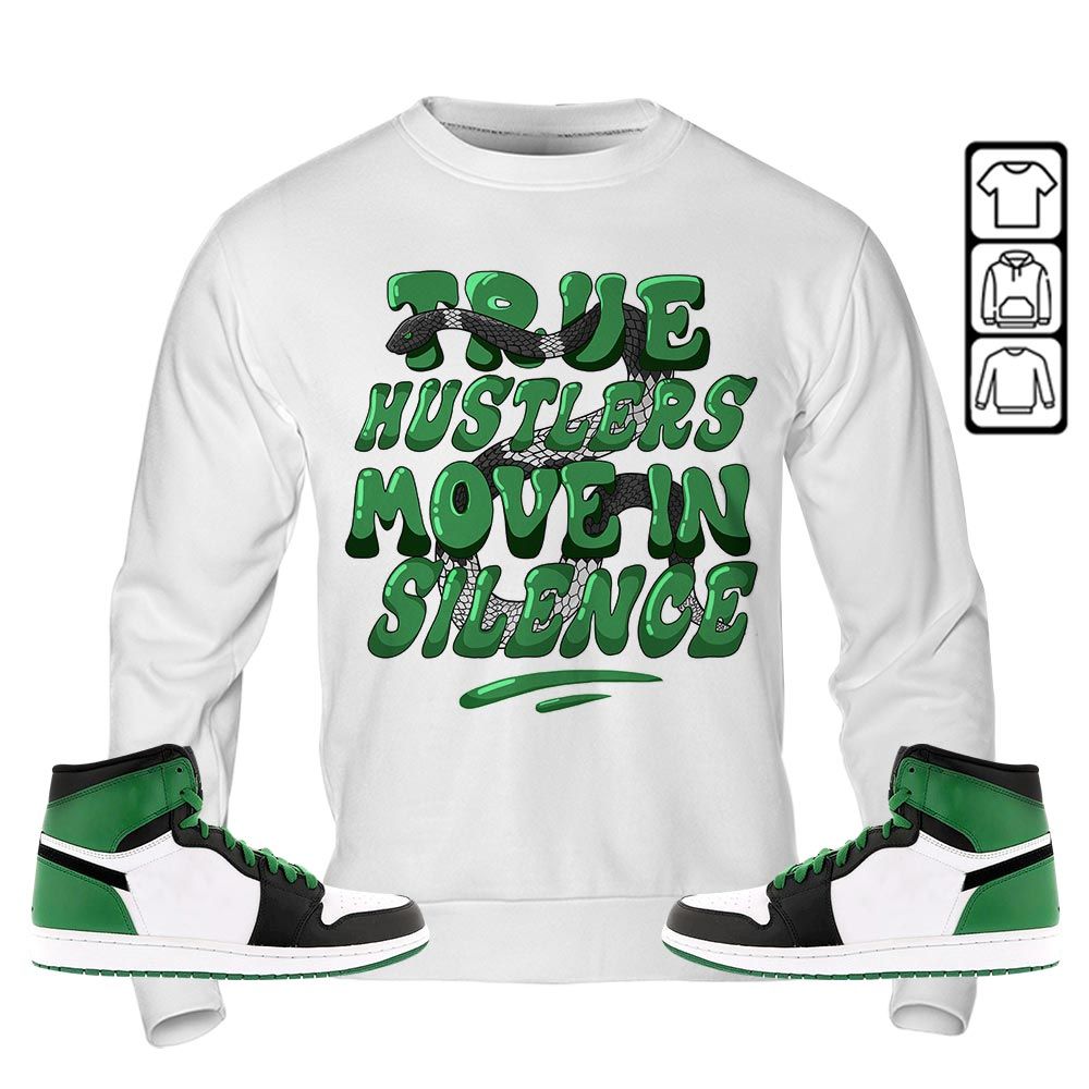 Move In Silence Sneaker Shirt Match Lucky Green 1s, Jordan 1 Lucky Green MKO T-Shirt Move In Silence Sneaker Shirt Match Lucky Green 1s, Jordan 1 Lucky Green MKO T-Shirt