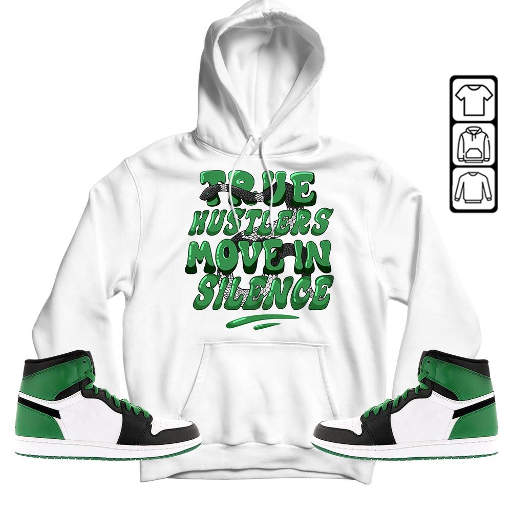 Move In Silence Sneaker Shirt Match Lucky Green 1s, Jordan 1 Lucky Green MKO T-Shirt Move In Silence Sneaker Shirt Match Lucky Green 1s, Jordan 1 Lucky Green MKO T-Shirt