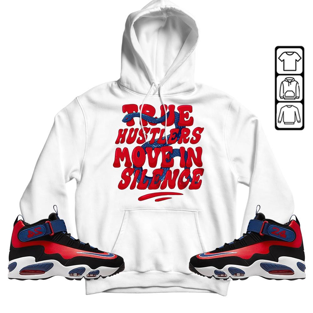 Move In Silence Sneaker Shirt Match Max 1 Navy Red Black, Air Griffey Max 1 Black Red Navy Blue MKO T-Shirt
