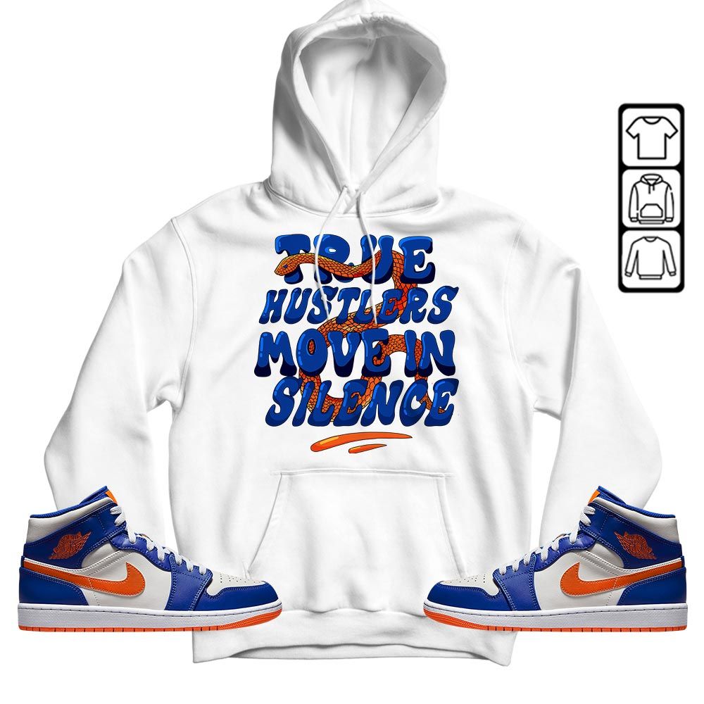 Move In Silence Sneaker Shirt Match Mid Knicks 1s, Jordan 1 Mid Knicks MKO T-Shirt