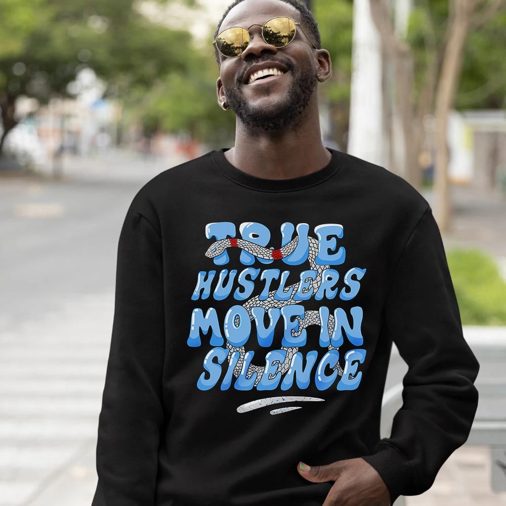 Move In Silence Sneaker Shirt Match Retro University Blue 5s, Jordan 5 University Blue MKO T-Shirt Move In Silence Sneaker Shirt Match Retro University Blue 5s, Jordan 5 University Blue MKO T-Shirt