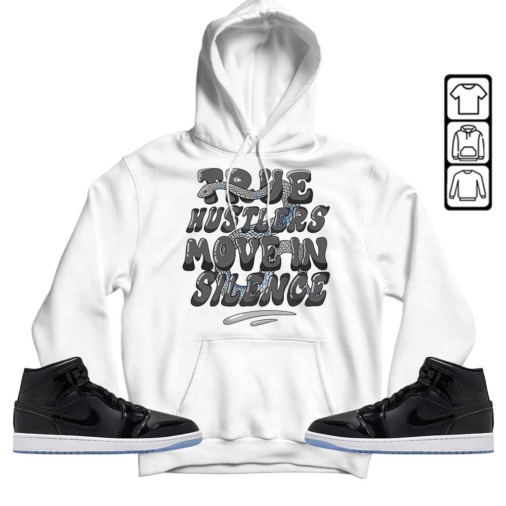 Move In Silence Sneaker Shirt Match Space Jam 1s, Jordan 1 Mid Space Jam MKO T-Shirt