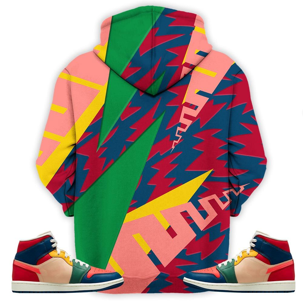 No Money No Funny Sneaker Shirt Match Multi Color 2022 1S, Jordan 1 Mid Multi Color 2022 Hoodie Sweatshirt Tee All Over Print MKO Shirt