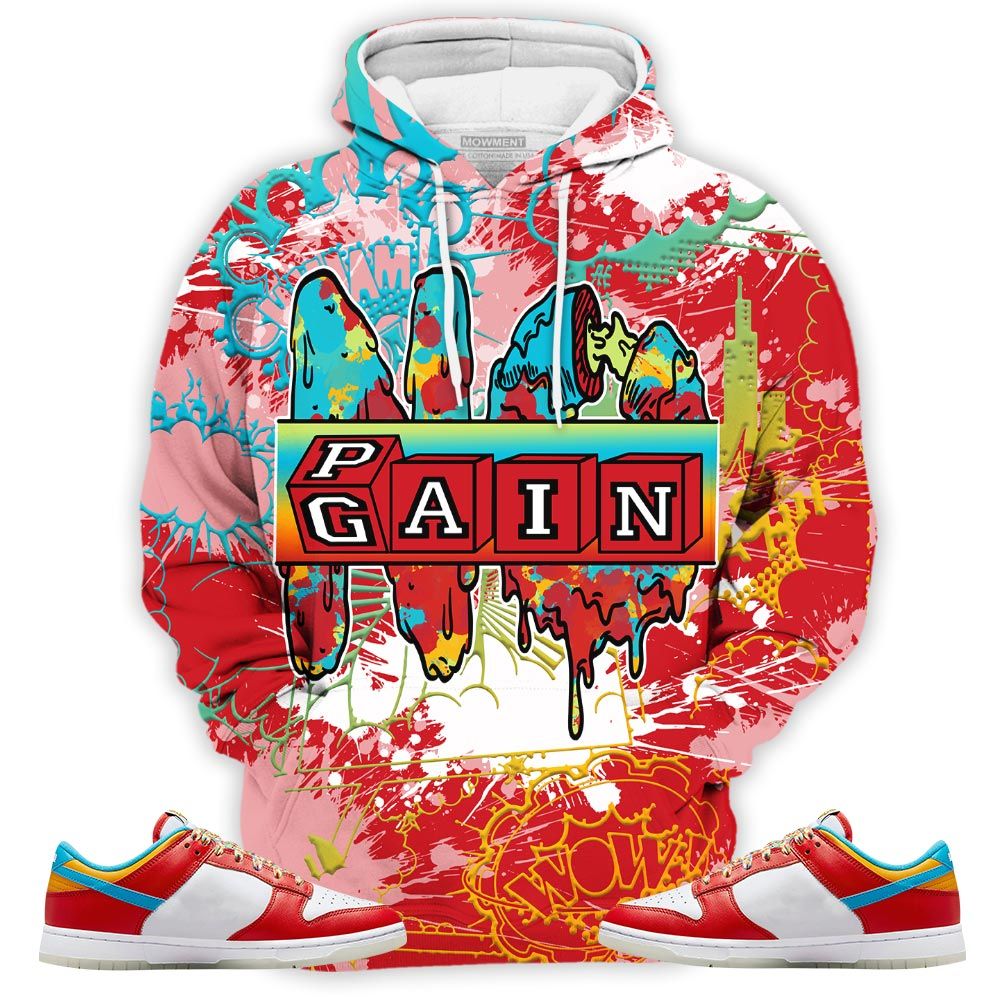 No Pain No Gain Yup Sneaker Shirt Match Fruity Pebbles Shoes, Dunk Low Fruity Pebbles Hoodie Sweatshirt Tee All Over Print MKO Shirt No Pain No Gain Yup Sneaker Shirt Match Fruity Pebbles Shoes, Dunk Low Fruity Pebbles Hoodie Sweatshirt Tee All Over Print MKO Shirt