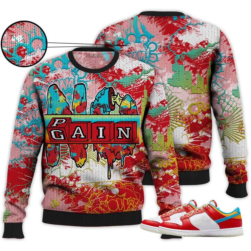 No Pain No Gain Yup Sneaker Shirt Match Fruity Pebbles Shoes, Dunk Low Fruity Pebbles Hoodie Sweatshirt Tee All Over Print MKO Shirt No Pain No Gain Yup Sneaker Shirt Match Fruity Pebbles Shoes, Dunk Low Fruity Pebbles Hoodie Sweatshirt Tee All Over Print MKO Shirt